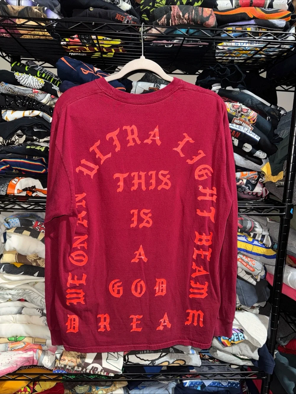 Authentic Kanye West TLOP Tour “ I Feel Like Pablo” Red Longsleeve Shirt L